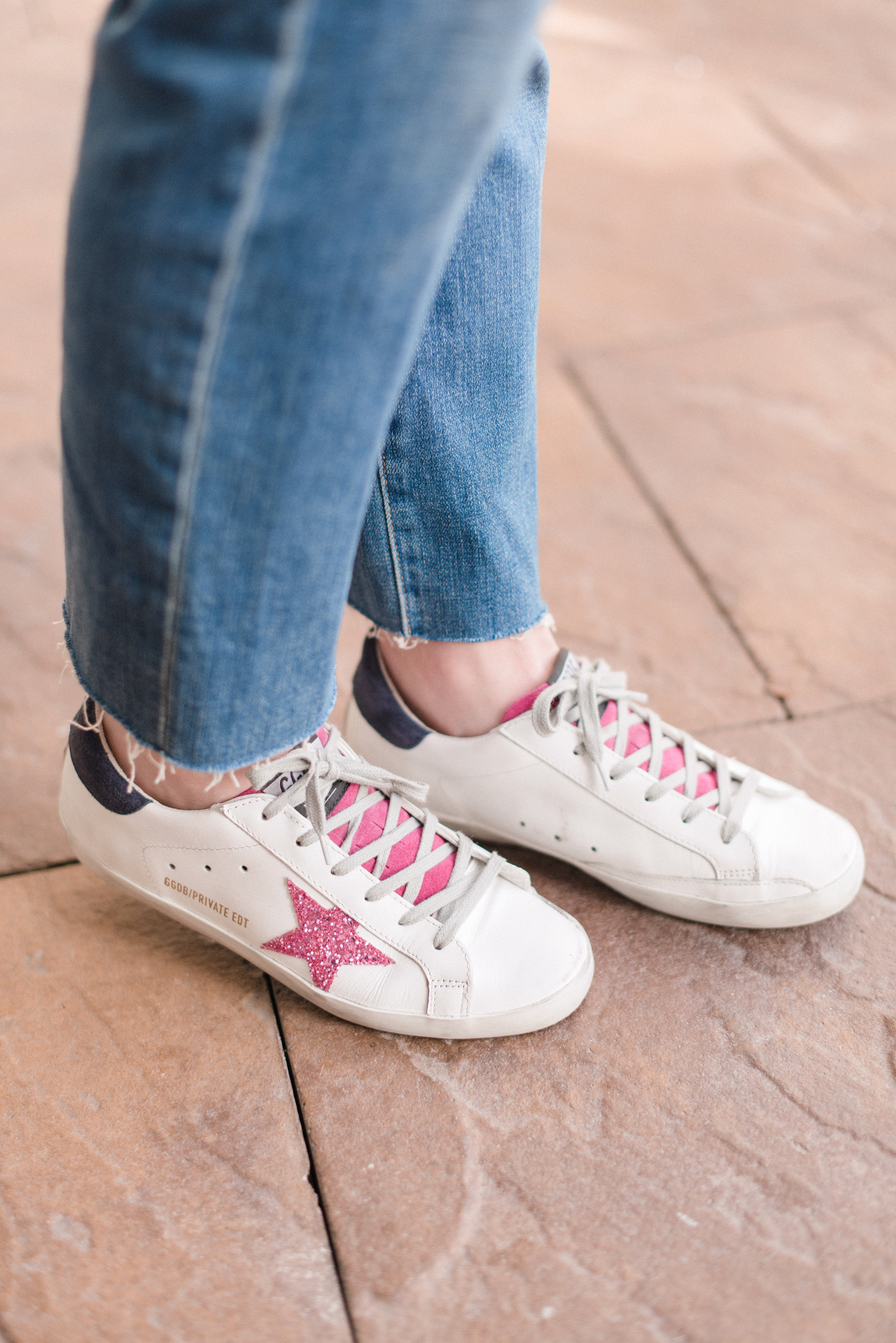 golden goose pink laces