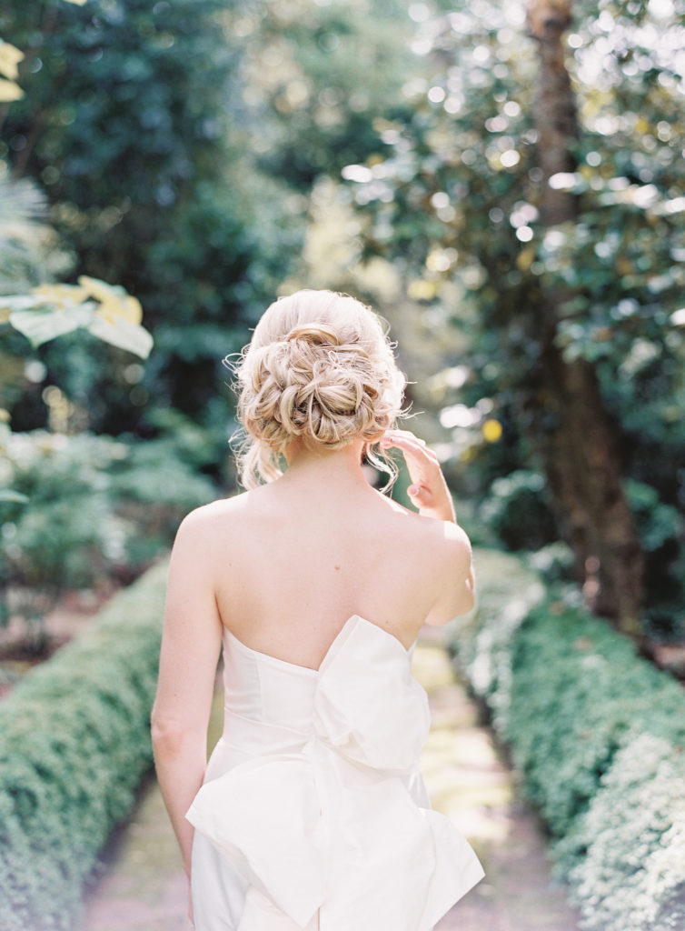 Tousled up-do for wedding