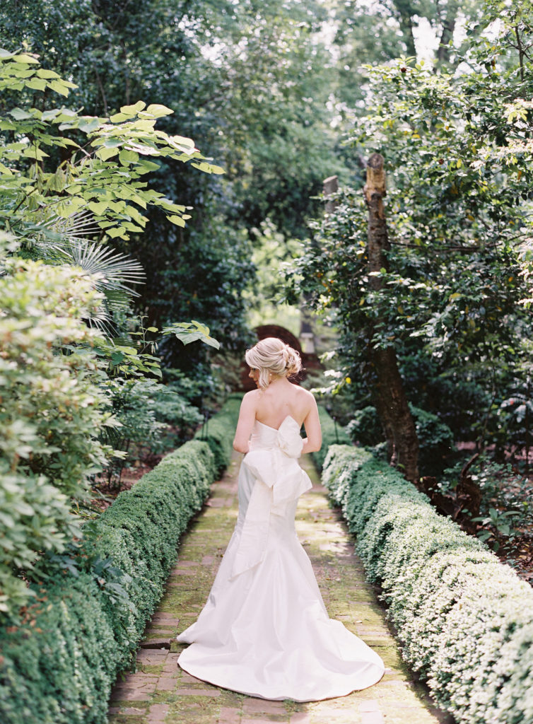 Garden wedding & bridal gown