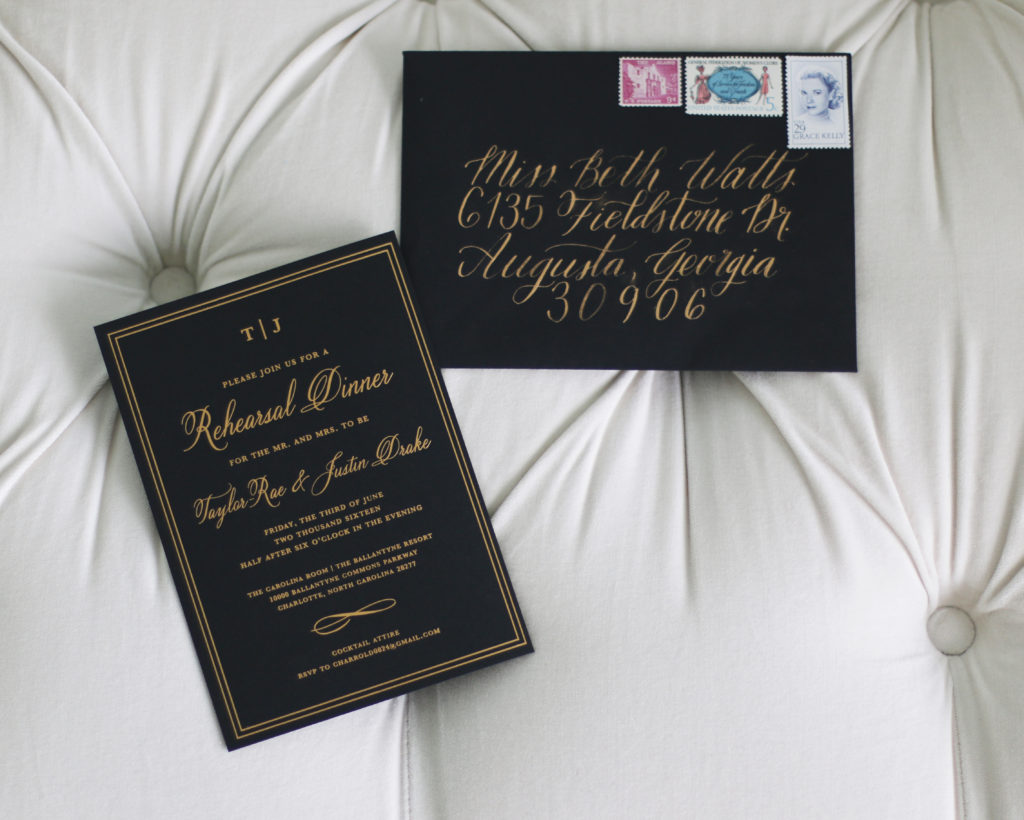 Rehearsal dinner invitations